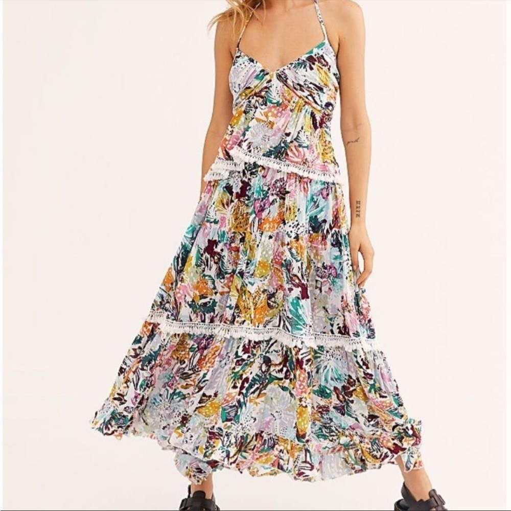 Free People Kahlo floral skirt set Small